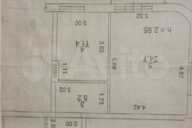 1-к. квартира, 50 м², 3/3 эт.
