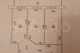3-к. квартира, 95 м², 2/6 эт.